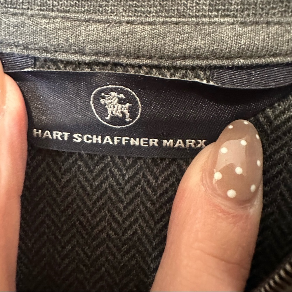 Hart Schaffner Marx Charcoal Zip-Up Jacket - Picture 5 of 12